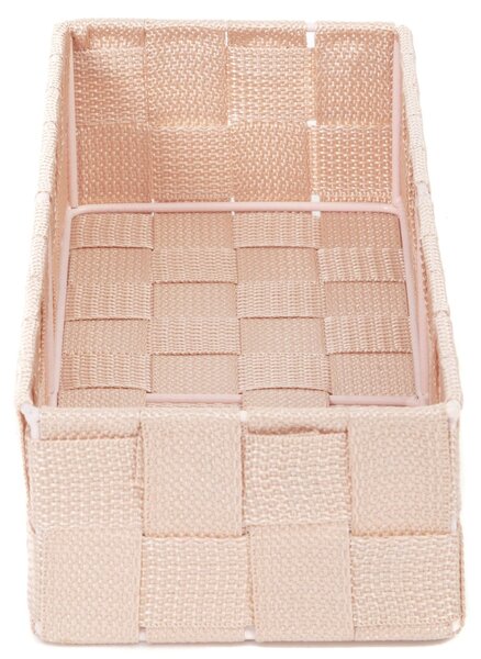 Úložný organizér do zásuvky Compactor TEX - košík L, 30 x 12 x 7 cm, růžový