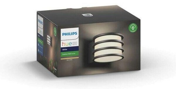 PHILIPS HUE Hue White Venkovní nástěnné svítidlo Philips Lucca 17401/93/P0 antracitové, 2700K