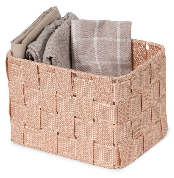 Úložný organizér do zásuvky Compactor TEX vysoký - 19 x 14 x 13 cm, růžový