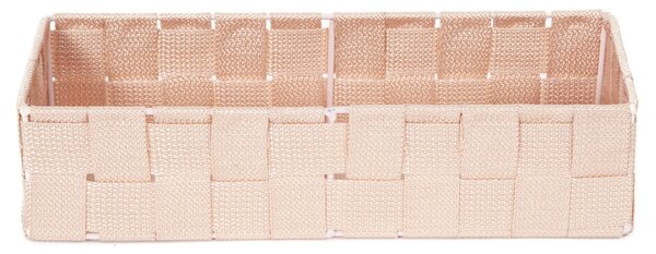 Úložný organizér do zásuvky Compactor TEX - košík L, 30 x 12 x 7 cm, růžový