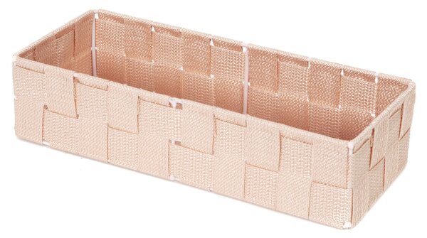 Úložný organizér do zásuvky Compactor TEX - košík L, 30 x 12 x 7 cm, růžový