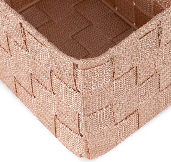 Úložný organizér do zásuvky Compactor TEX vysoký - 19 x 14 x 13 cm, růžový