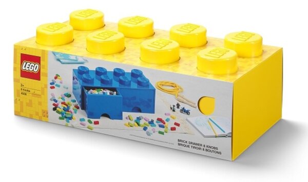 Žlutý úložný box LEGO® Storage 25 x 50 cm