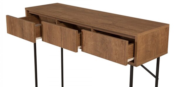 Hanah Home Konzolový stolek Mia 120 cm hnědý