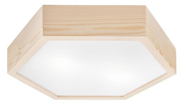 Stropní svítidlo HEX NATURAL 2xE27/60W/230V pr. 43 cm borovice