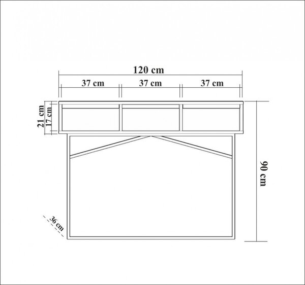 Hanah Home Konzolový stolek Mia 120 cm hnědý