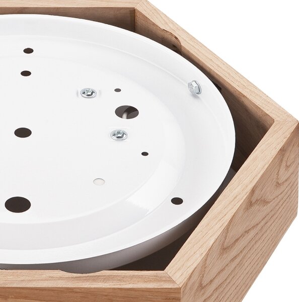 Stropní svítidlo OAK HEX 1xE27/60W/230V pr. 32 cm dub