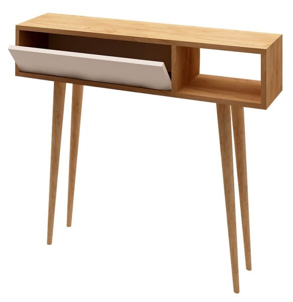 Hanah Home Konzolový stolek Oseyo 100 cm dub přírodní/bílý