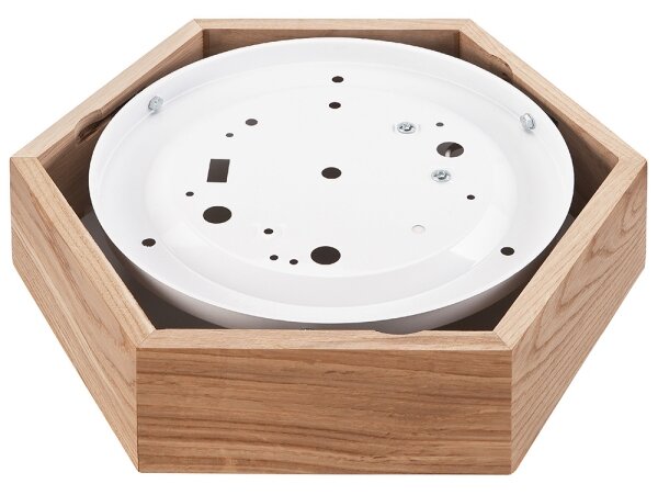 Stropní svítidlo OAK HEX 1xE27/60W/230V pr. 32 cm dub