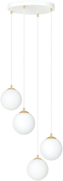 Emibig Royal závěsné svítidlo 4x10 W bílá 1244/4