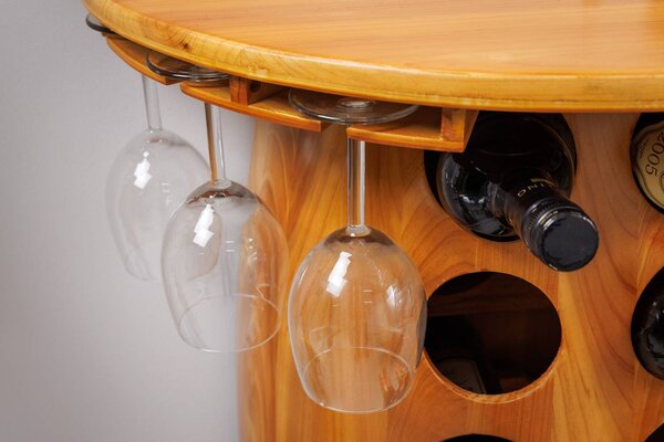 Regál na víno Winebar 84 cm borovice