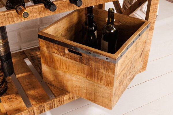 Designová barová skříňka Winebar 92 cm mango
