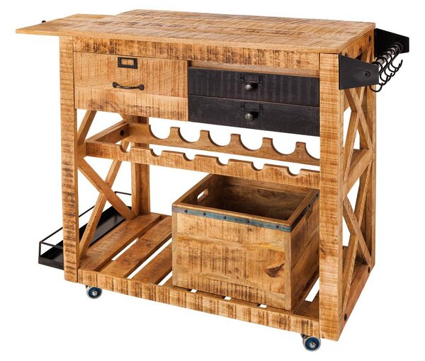 Designová barová skříňka Winebar 92 cm mango