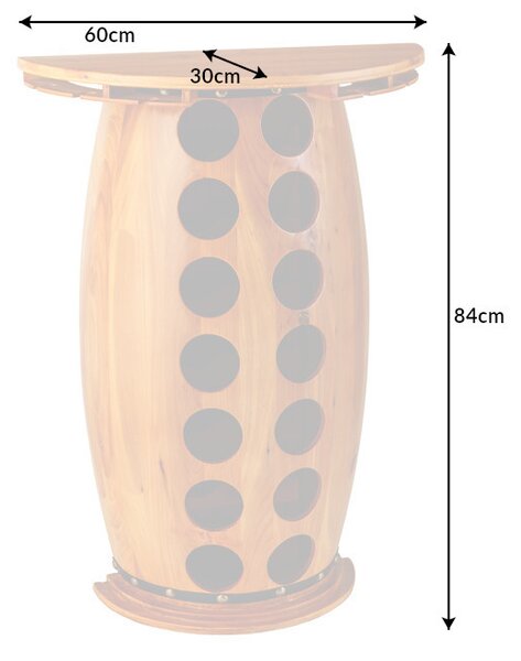 Regál na víno Winebar 84 cm borovice