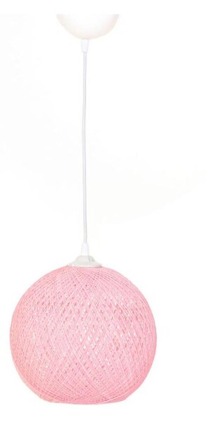 Lustr na lanku JUTE 1xE27/60W/230V růžová