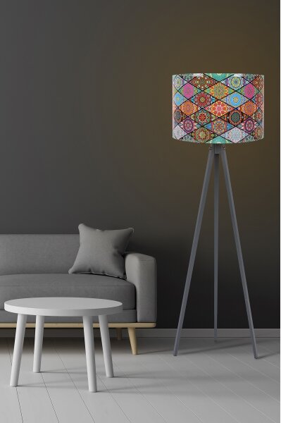 Stojací lampa AYD 1xE27/60W/230V pestrobarevná/šedá