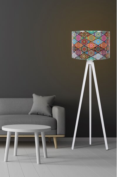 Stojací lampa AYD 1xE27/60W/230V pestrobarevná/bílá
