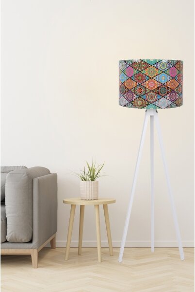 Stojací lampa AYD 1xE27/60W/230V pestrobarevná/bílá