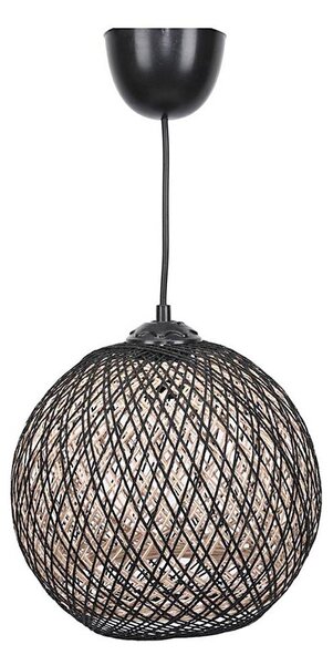 Lustr na lanku JUTE 1xE27/60W/230V černá