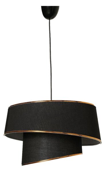 Lustr na lanku BARETTE 1xE27/60W/230V černá/měděná