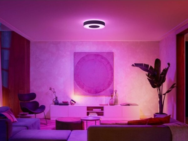 Philips-LED RGB Stmívatelné stropní svítidlo Hue LED/52,5W/230V pr. 425 mm černá