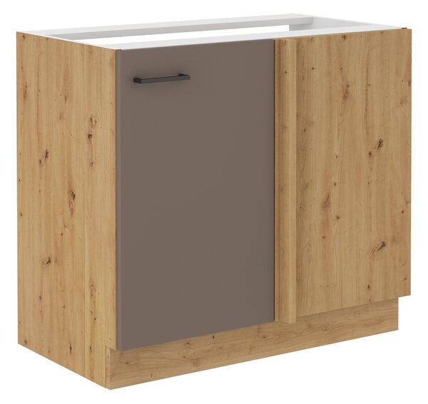 Rohová dolní kuchyňská skříňka Barb 105 ND 1F BB (dub artisan + truflová). 1044942