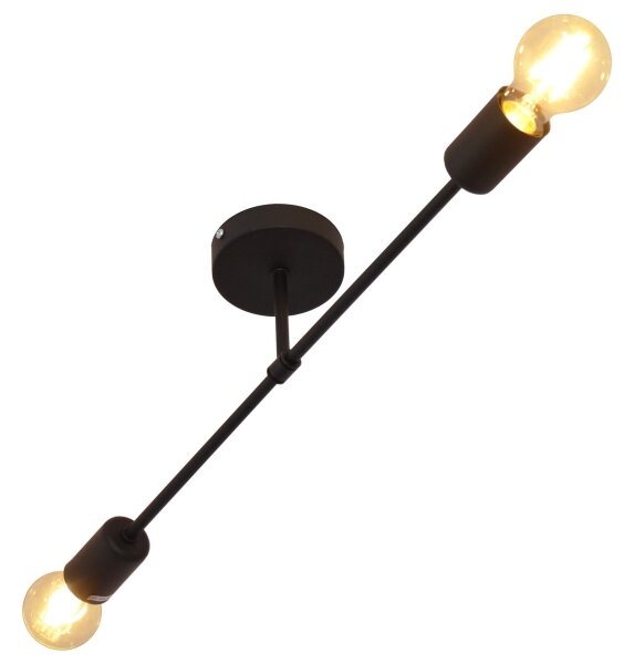 Přisazený lustr CAMBRIDGE 2xE27/15W/230V černá