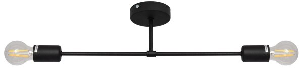 Přisazený lustr CAMBRIDGE 2xE27/15W/230V černá