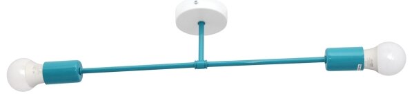 Přisazený lustr CAMBRIDGE 2xE27/15W/230V modrá