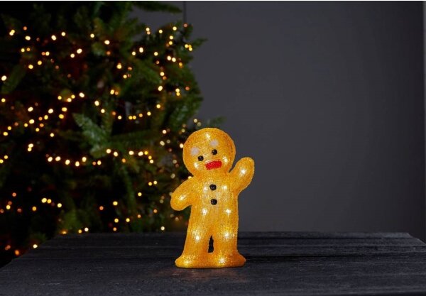Eglo 410799 - LED Vánoční dekorace CRYSTALINE 20xLED/0,06W/3xAA perníček
