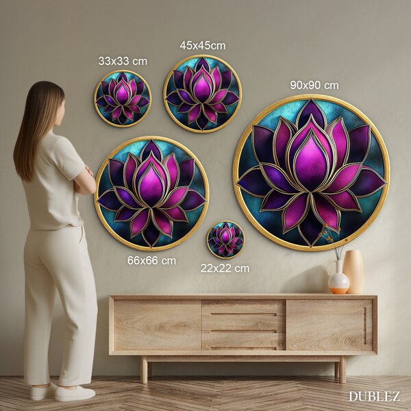 DUBLEZ | Mandala obraz na stěnu - Viola | UV tisk, Premium