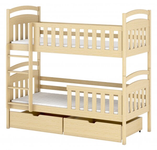 Patrová postel se šuplíky KARMEN - 80x160, borovice