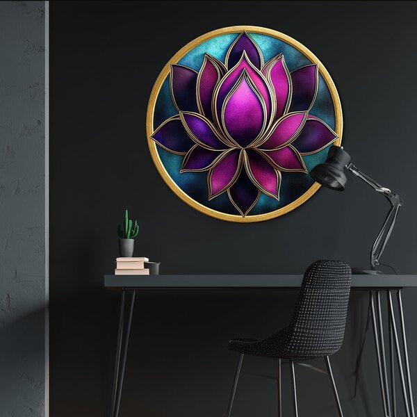 DUBLEZ | Mandala obraz na stěnu - Viola | UV tisk, Premium