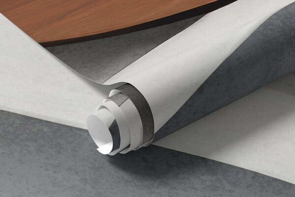 Fototapety Plynulé abstraktní vlny s teplými dřevěnými akcenty, minimalistický moderní design, Fototapety moderní, w05599 : uwalls.cz