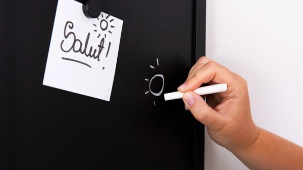ALLboards COMBI CO96KBM_BK Kombinovaná tabule 3 v 1: bílá magnetická, černá magnetická na křídu a korková 90x60 cm