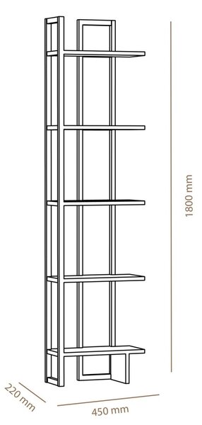 Kalune Design Knihovna Alice bílá