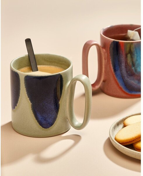 Modrý/růžový kameninový hrnek 390 ml Paint – Salt&Pepper