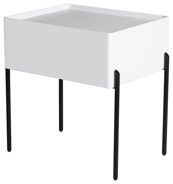 NOČNÍ STOLEK, bílá, 50/55/40 cm Livetastic - Online Only noční stolky, Online Only