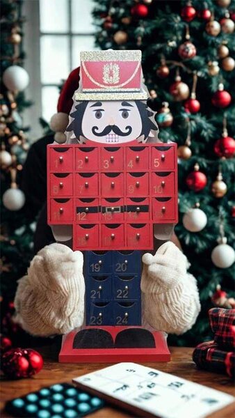 Adventní kalendář Louskáček 48cm
