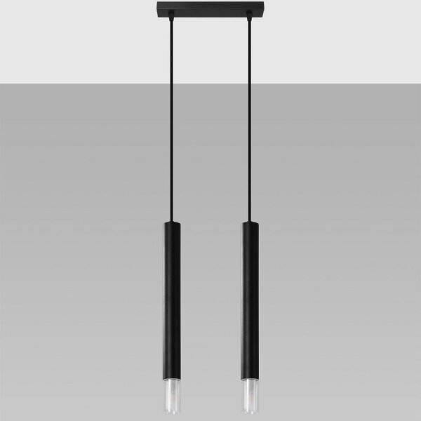 Sollux SL.0961 - Lustr na lanku VIZIER 2xG9/40W/230V černá