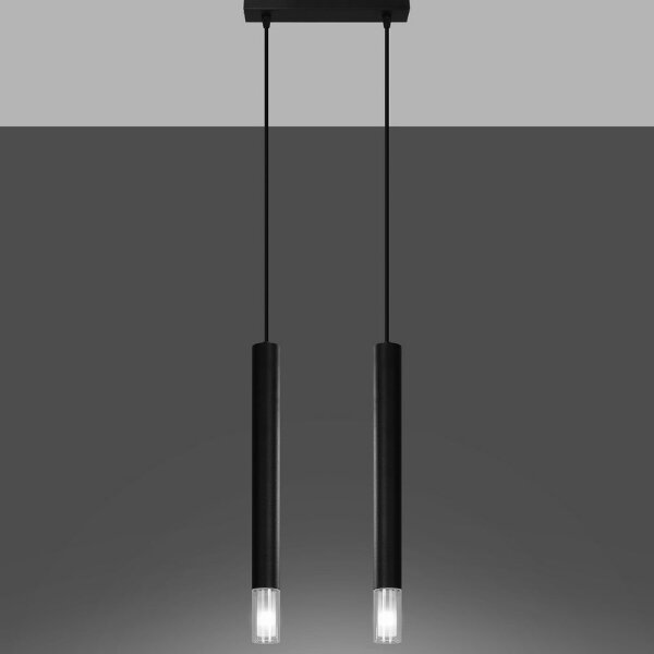 Sollux SL.0961 - Lustr na lanku VIZIER 2xG9/40W/230V černá