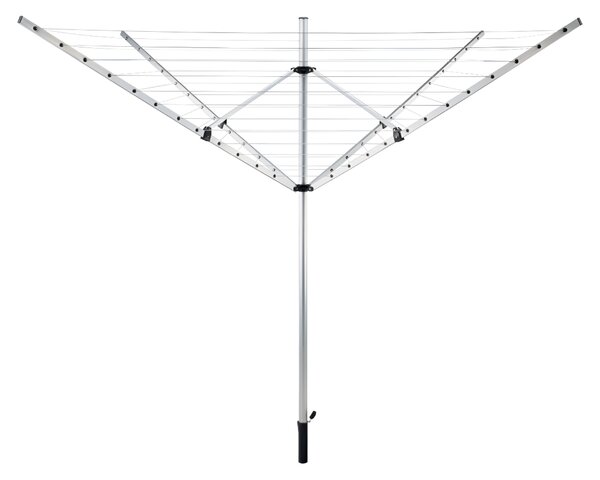 KONDELA Zahradní sušák na prádlo, stříbrná/černá, 50 m, ROTARY NEW TYP 1