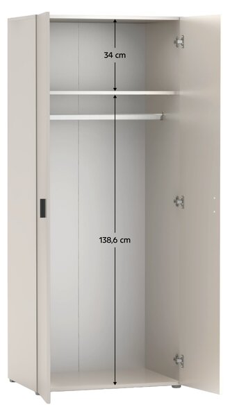 KONDELA Skříň, dvoudveřová, kašmír, RAMSA 2