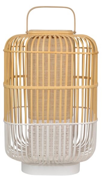 Stolní lampa Forestier, Bamboo, Bílá, Obývací pokoj, Bambus, Design