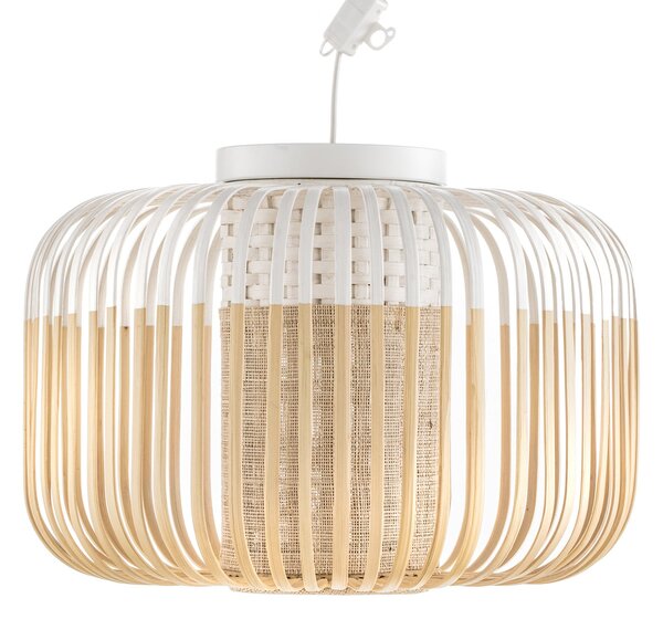 Stropní Lampa Forestier, Bamboo Light S, stmívatelné, Bílá, Obývací pokoj, Bambus, Design