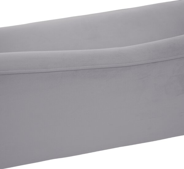 KONDELA Designový 3-sed, šedá Velvet látka/gold chrom zlatá, EZIO TYP 3