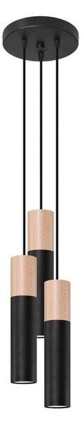 Sollux SL.1014 - Lustr na lanku PABLO 3xGU10/40W/230V černá