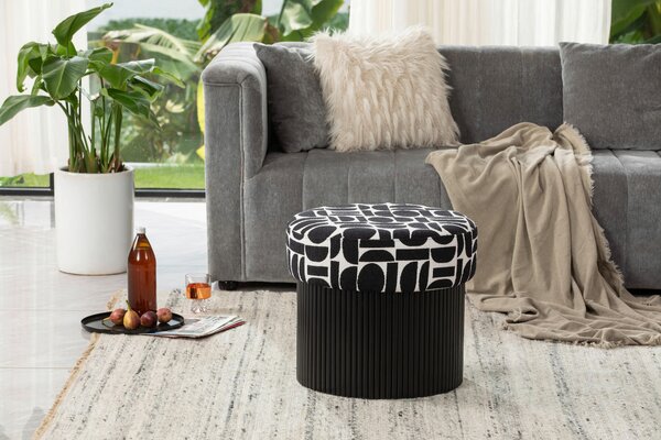 TABURET, textil, kompozitní dřevo, 50/44/50 cm MID.YOU - Online Only lavice, Online Only