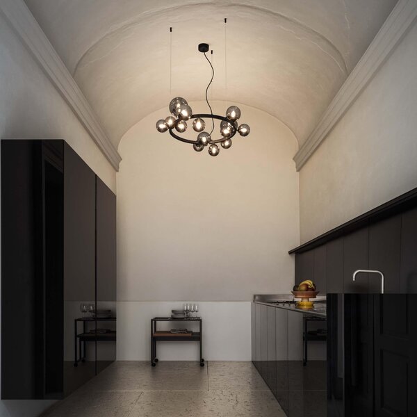 Ideal lux Perlage SP6 G9 závěsné svítidlo Jantarová