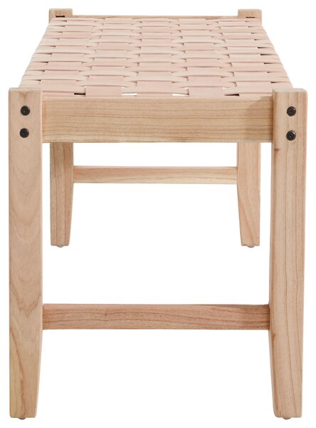 SEDACÍ LAVICE, dřevo, kůže, 120/45/40 cm Livetastic - Taburety, Online Only